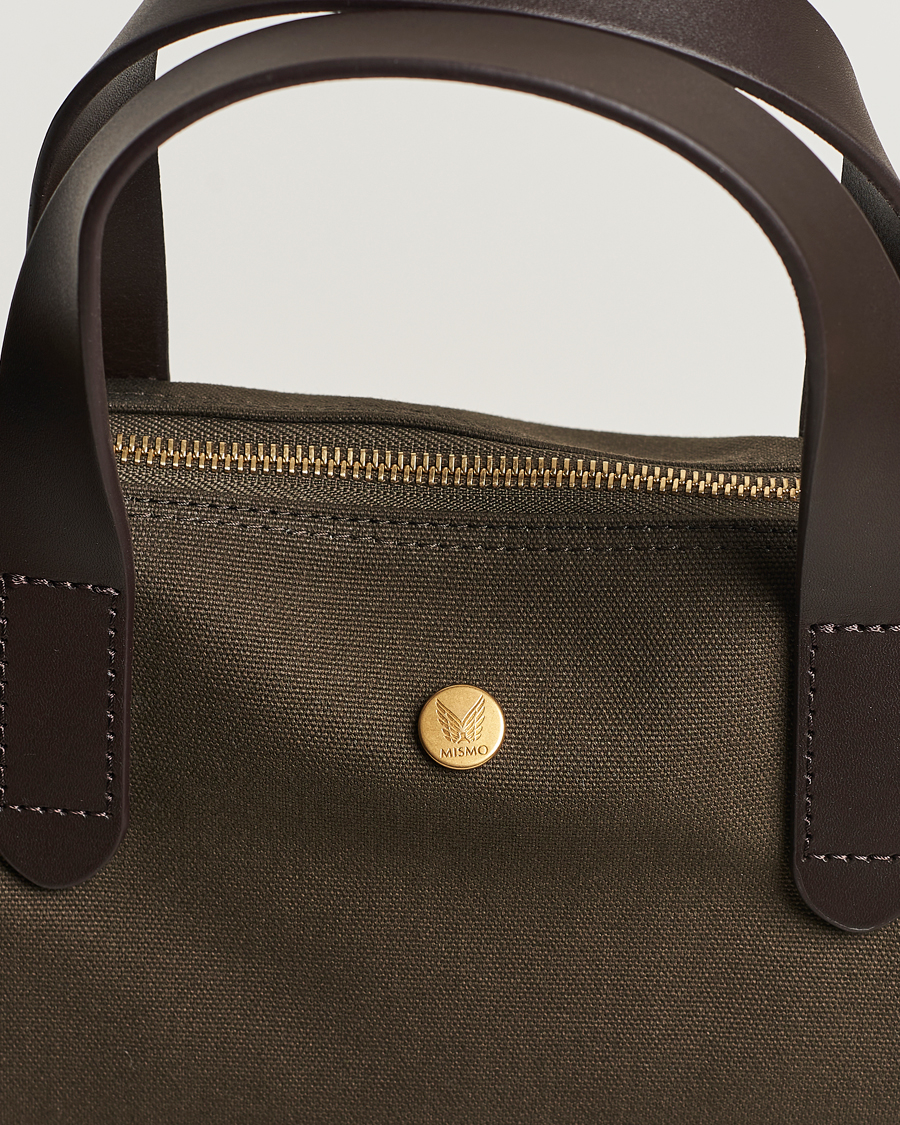 Men | Bags | Mismo | M/S Canvas Shopper Army/Dark Brown