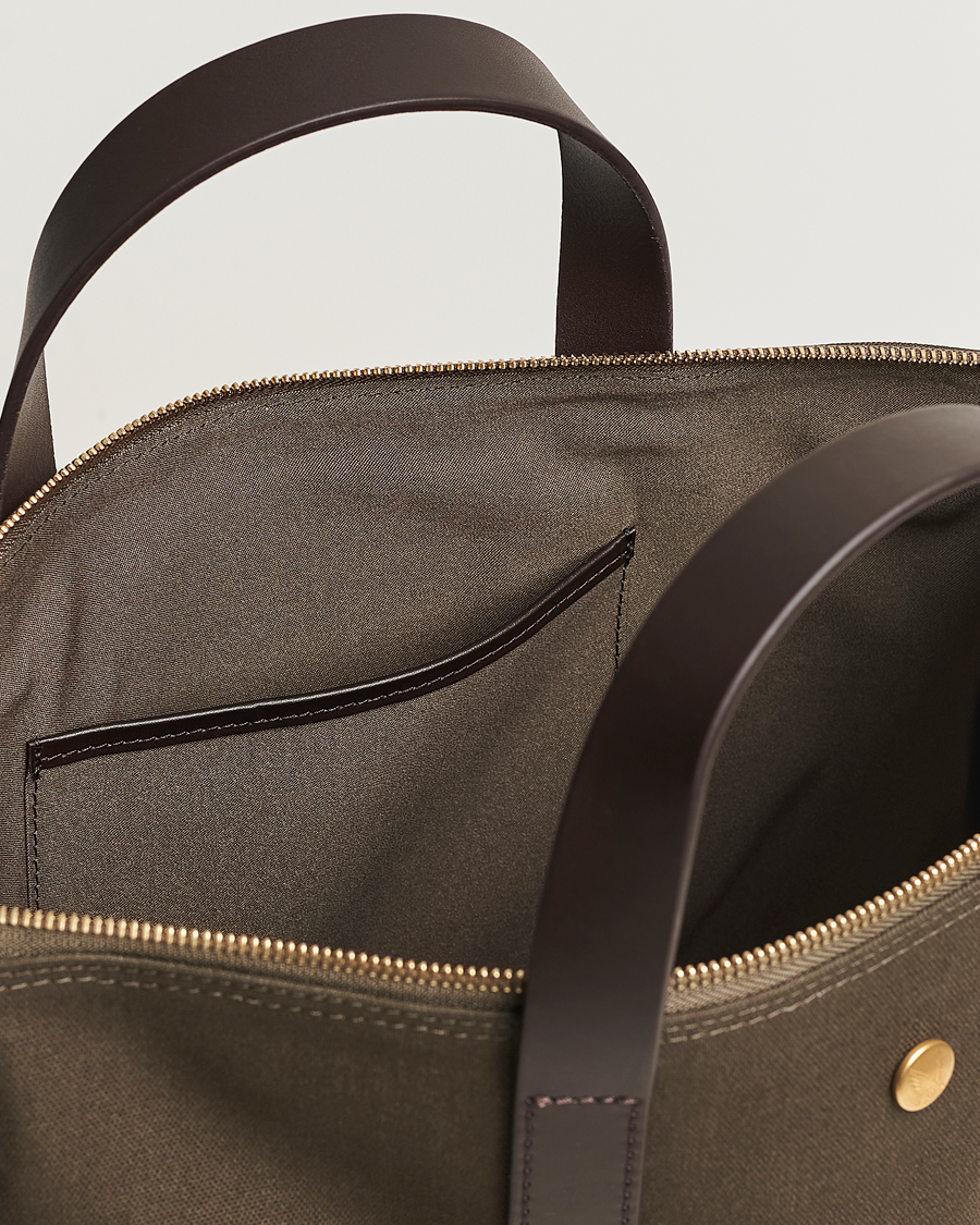 Men | Bags | Mismo | M/S Canvas Shopper Army/Dark Brown