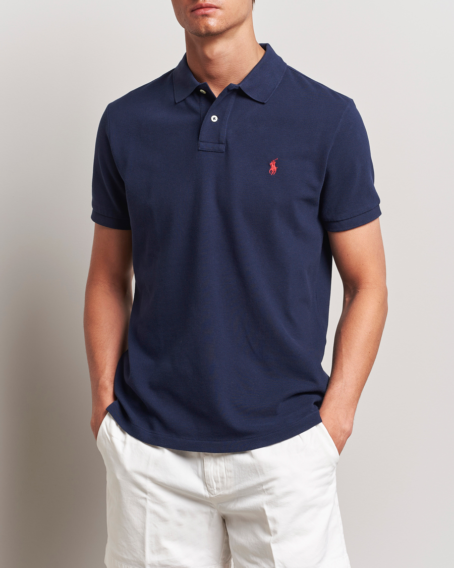 Men | Polo Shirts | Polo Ralph Lauren | Custom Slim Fit Polo Newport Navy