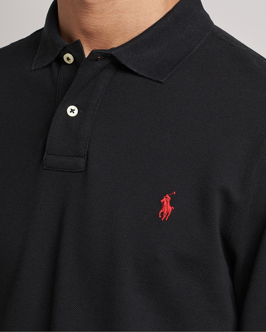 Men | Polo Shirts | Polo Ralph Lauren | Slim Fit Long Sleeve Polo Polo Black