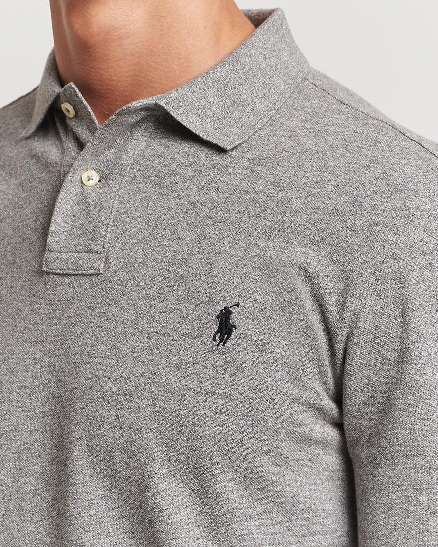 Men | Polo Shirts | Polo Ralph Lauren | Slim Fit Long Sleeve Polo Canterbury Heather