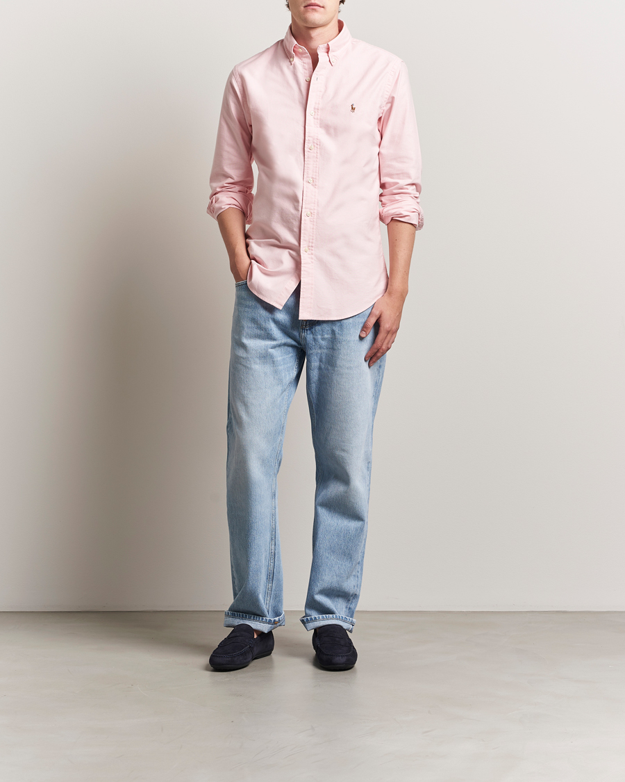 Men | Shirts | Polo Ralph Lauren | Custom Fit Oxford Shirt Pink