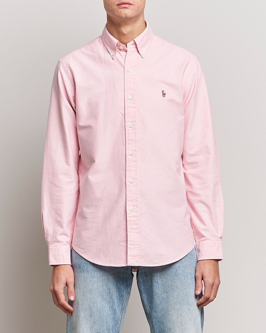 Men | Shirts | Polo Ralph Lauren | Custom Fit Oxford Shirt Pink
