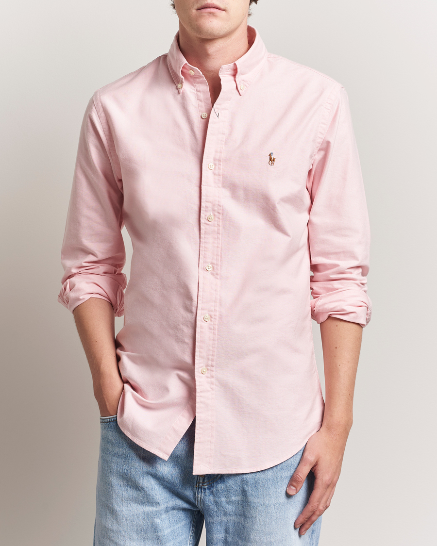 Men | Shirts | Polo Ralph Lauren | Custom Fit Oxford Shirt Pink
