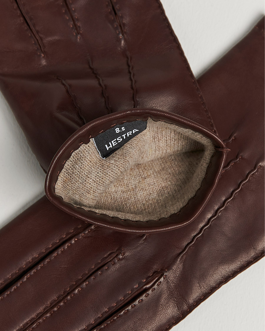 Men | Gloves | Hestra | Edward Wool Liner Glove Chestnut