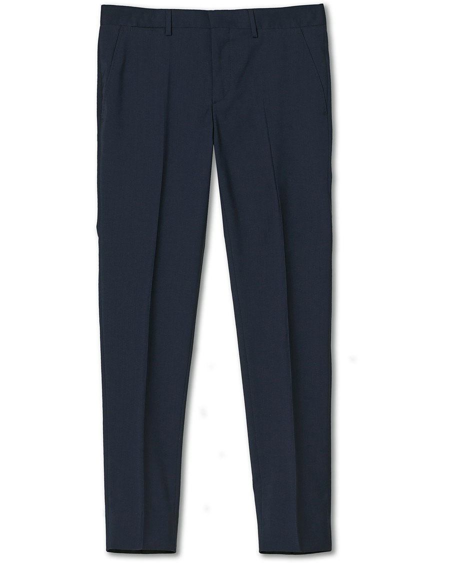Men | Trousers | J.Lindeberg | Paulie Comfort Wool Trousers Navy