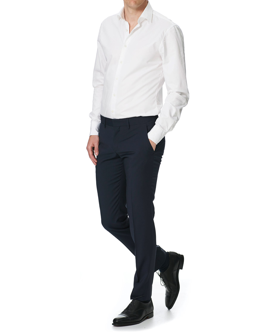 Men | Trousers | J.Lindeberg | Paulie Comfort Wool Trousers Navy