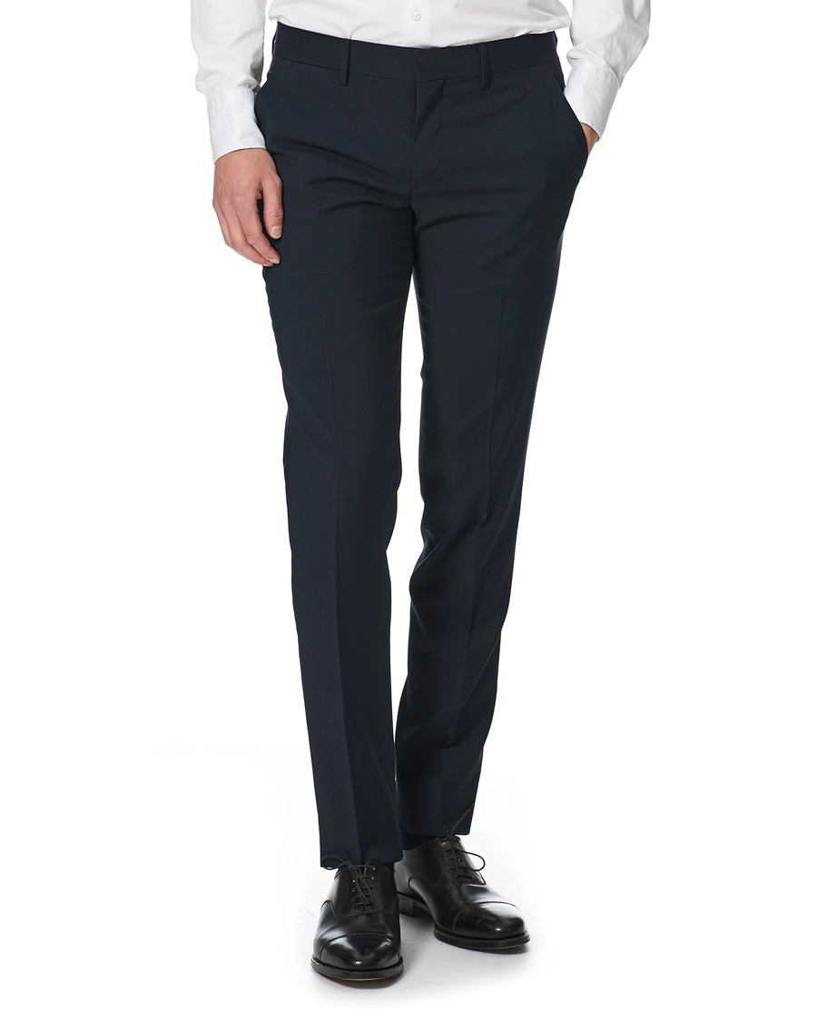 Men | Trousers | J.Lindeberg | Paulie Comfort Wool Trousers Navy