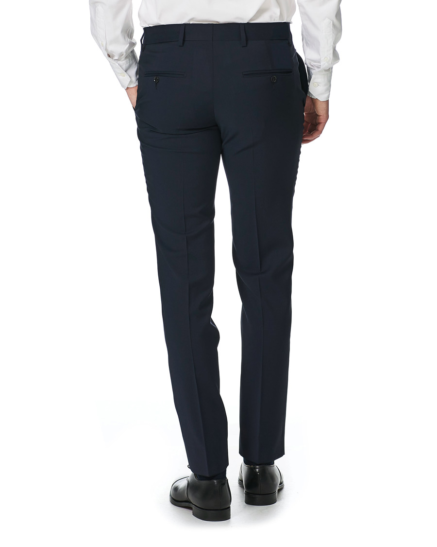 Men | Trousers | J.Lindeberg | Paulie Comfort Wool Trousers Navy