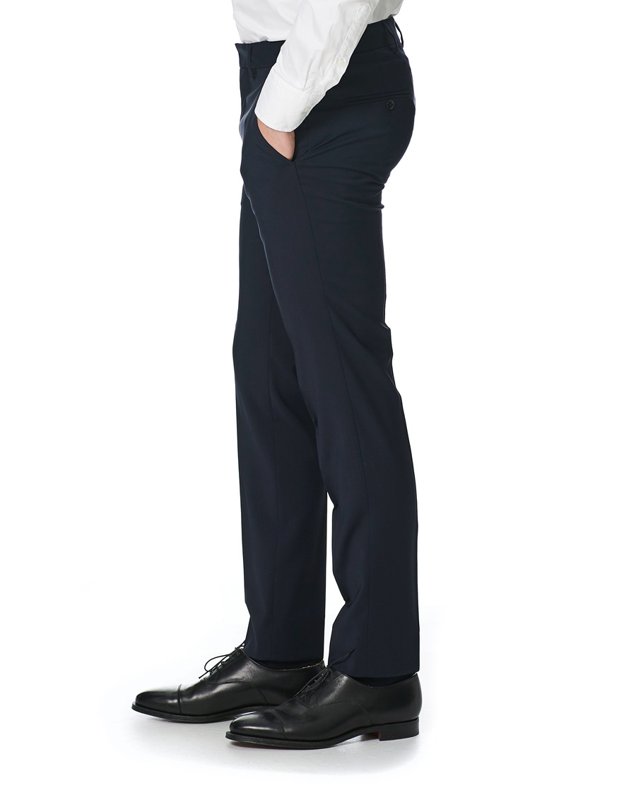 Men | Trousers | J.Lindeberg | Paulie Comfort Wool Trousers Navy