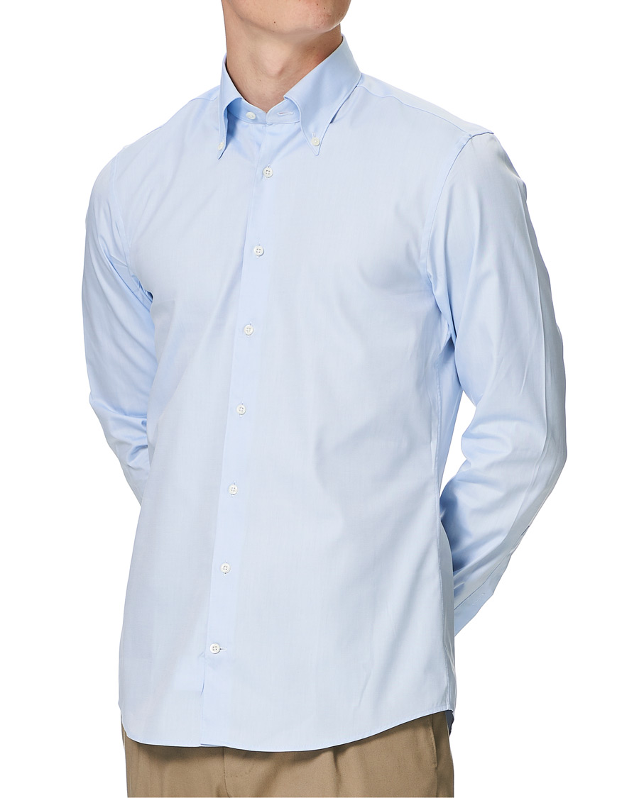 Men | Shirts | Stenströms | Slimline Button Down Shirt Light Blue