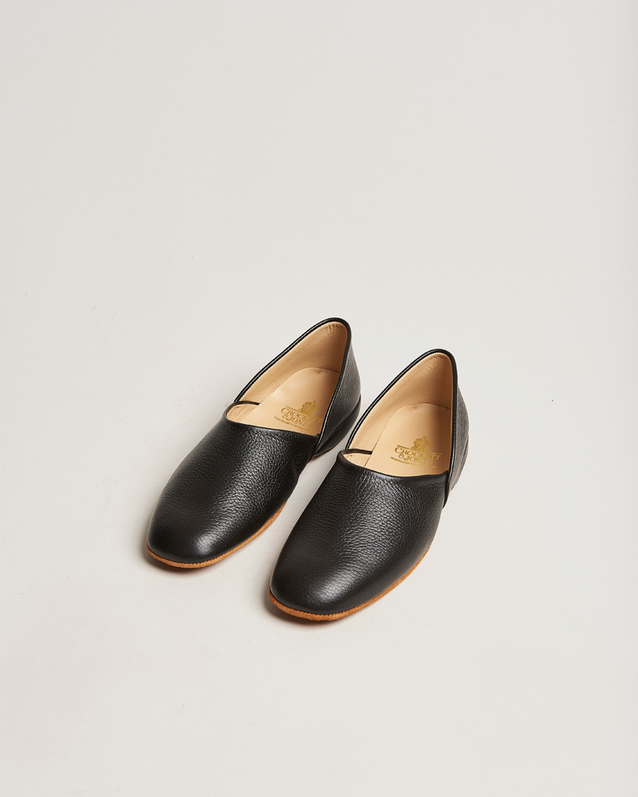 Men | Sandals & Slides | Crockett & Jones | Grecian Home Slipper Black