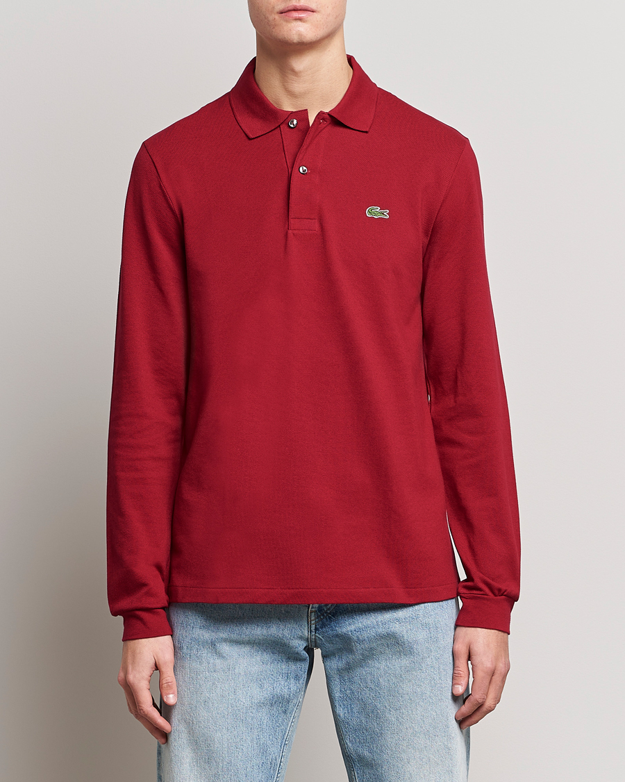 Men | Polo Shirts | Lacoste | Long Sleeve Polo Bordeaux