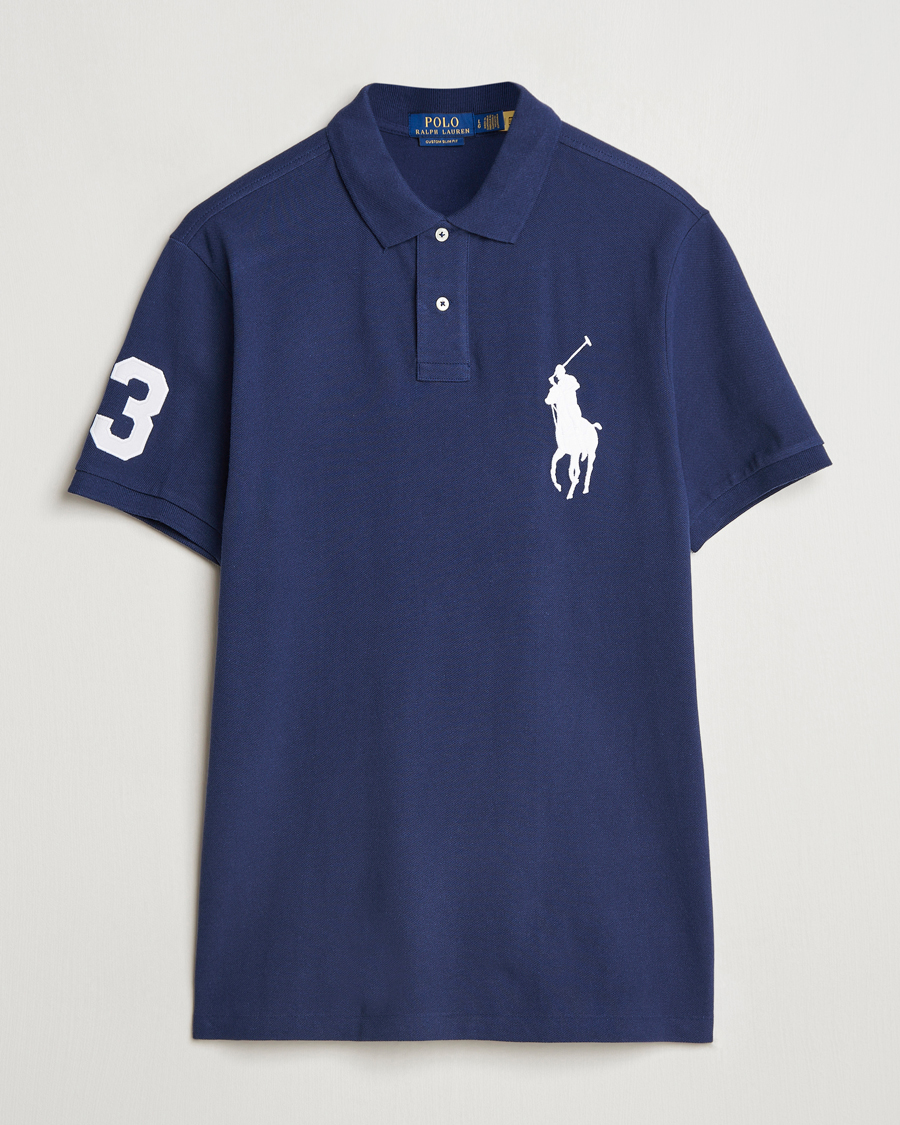 Men | Polo Shirts | Polo Ralph Lauren | Custom Fit Big Pony Polo Newport Navy