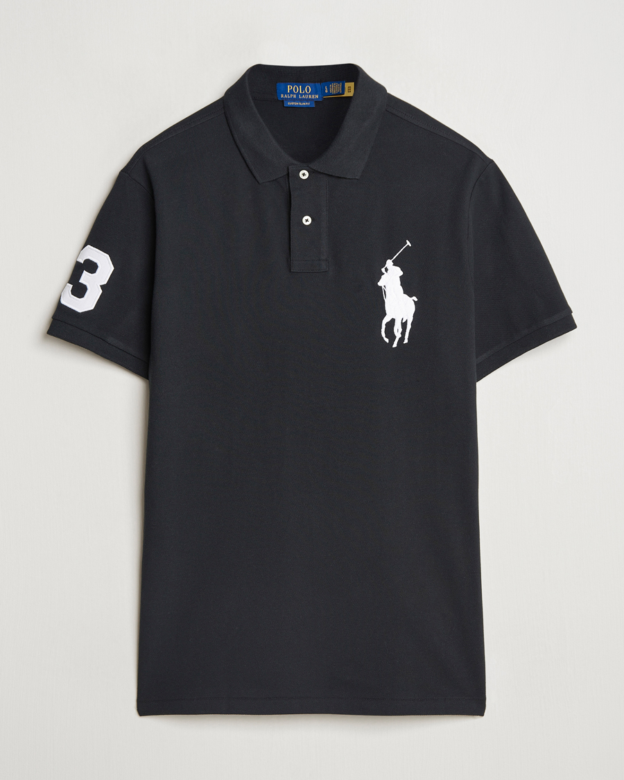 Men | Polo Shirts | Polo Ralph Lauren | Custom Fit Big Pony Polo Polo Black