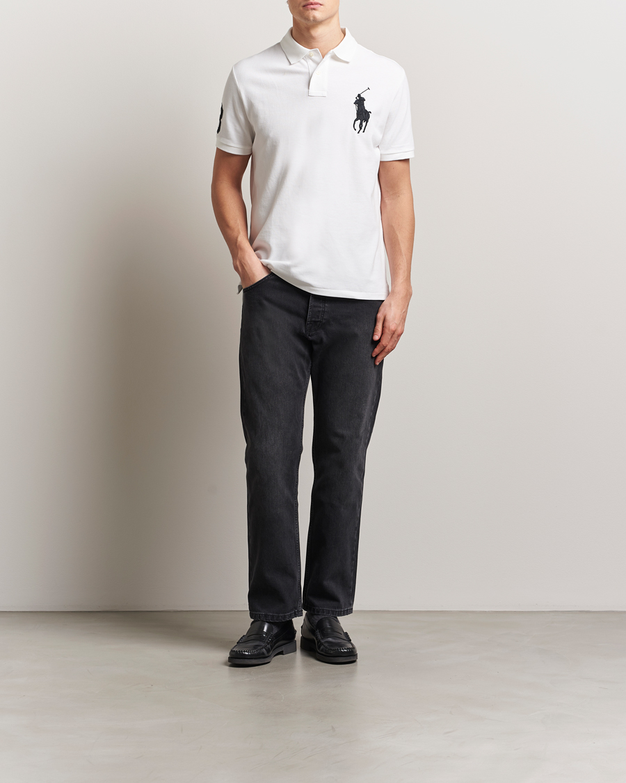 Men | Polo Shirts | Polo Ralph Lauren | Custom Fit Big Pony Polo White