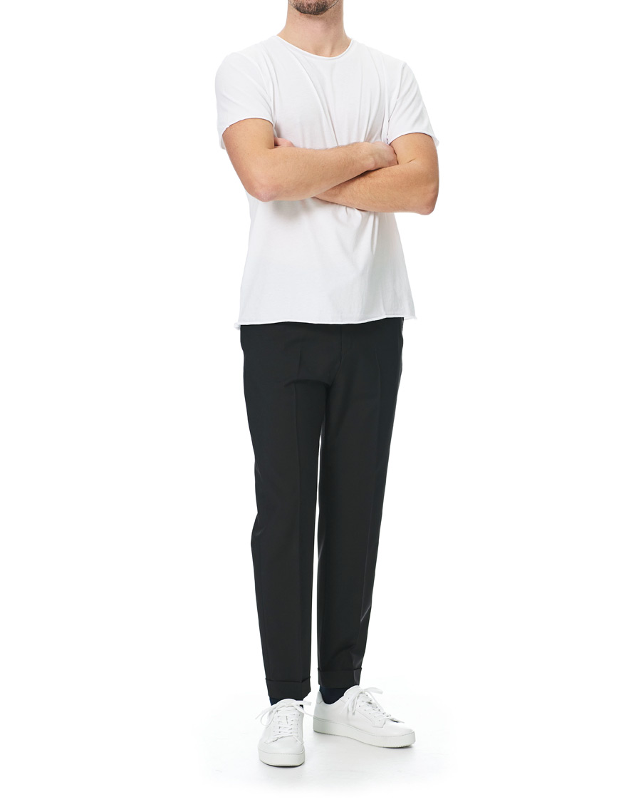 Men | T-Shirts | Filippa K | Roll Neck Crew Neck Tee White