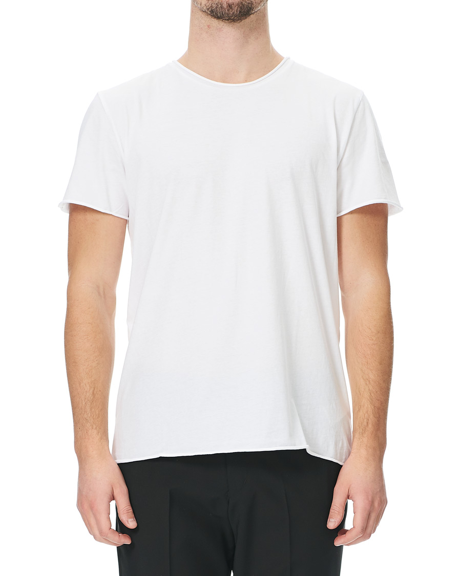 Men | T-Shirts | Filippa K | Roll Neck Crew Neck Tee White