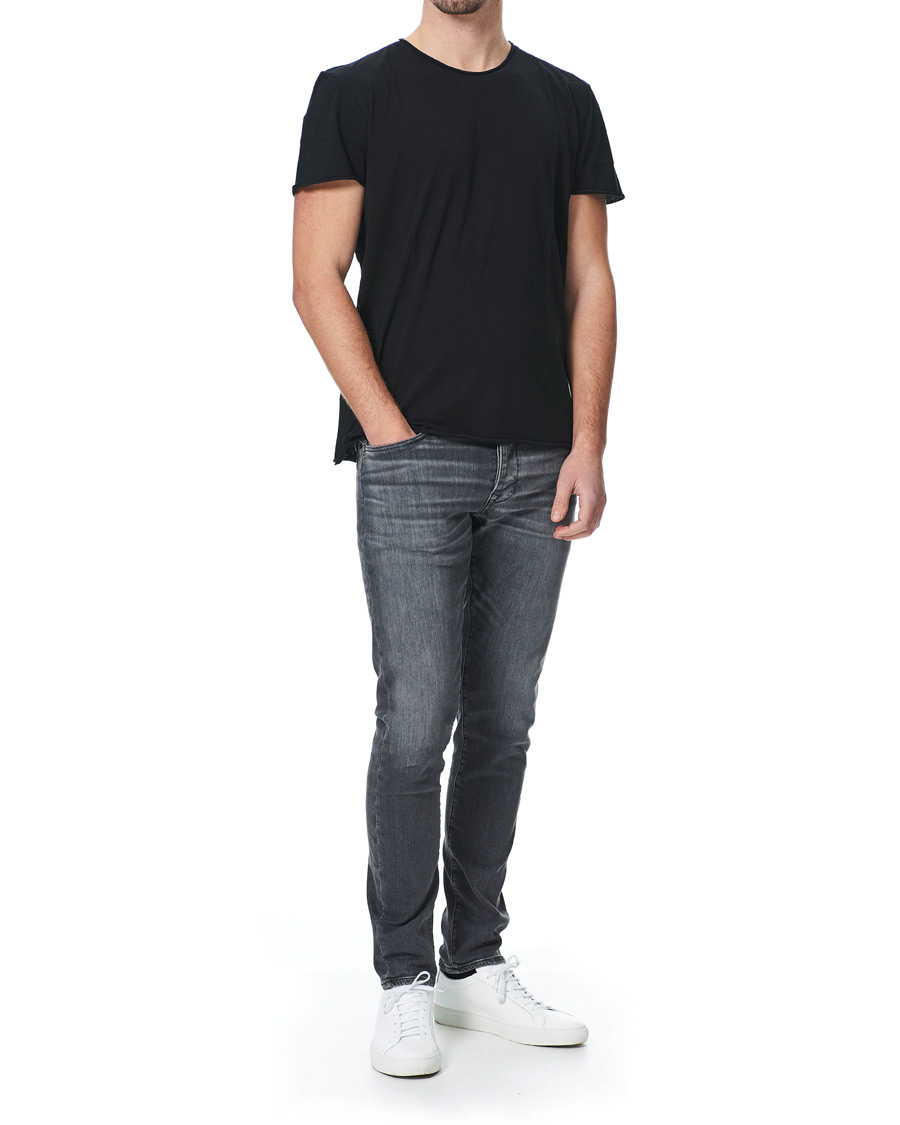 Men | T-Shirts | Filippa K | Roll Neck Crew Neck Tee Black