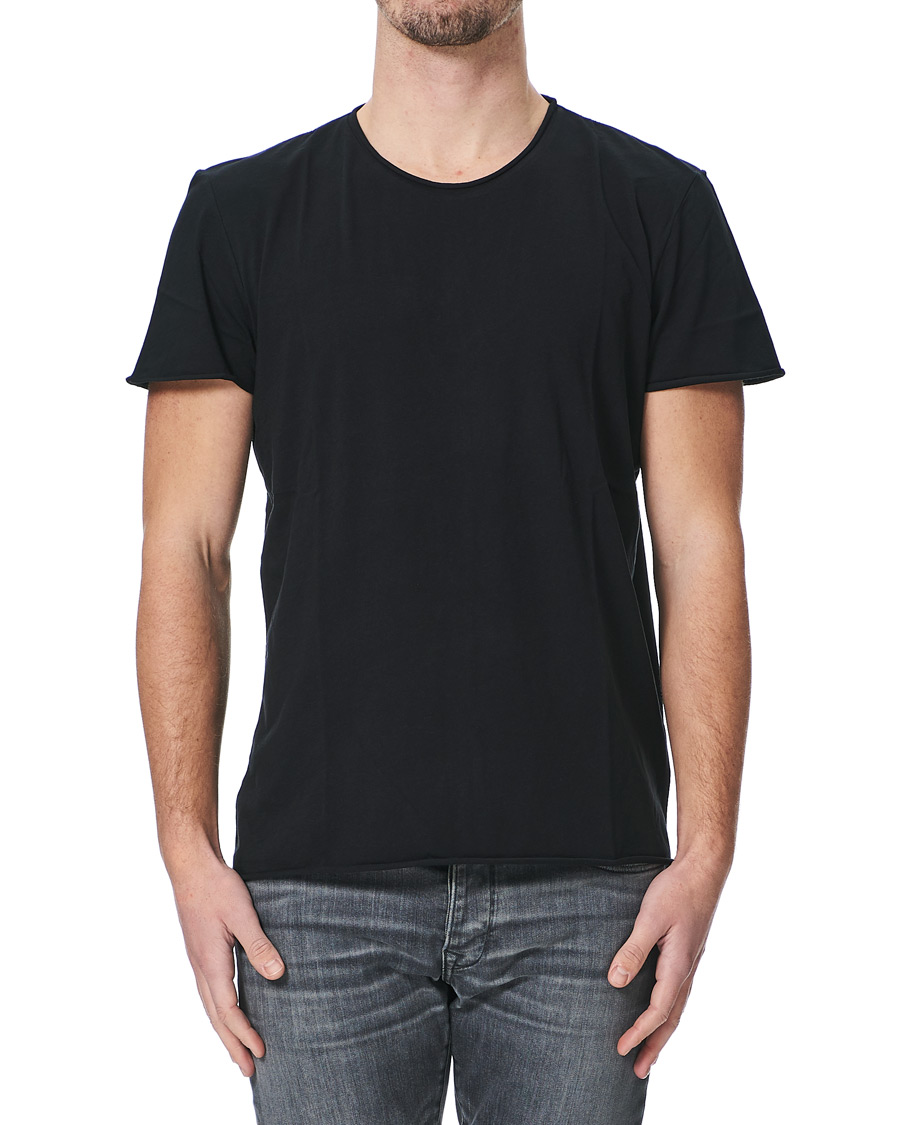 Men | T-Shirts | Filippa K | Roll Neck Crew Neck Tee Black