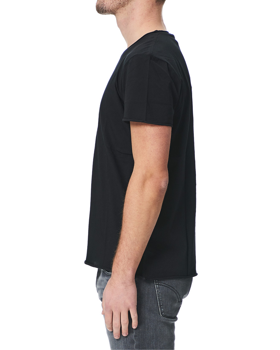 Men | T-Shirts | Filippa K | Roll Neck Crew Neck Tee Black
