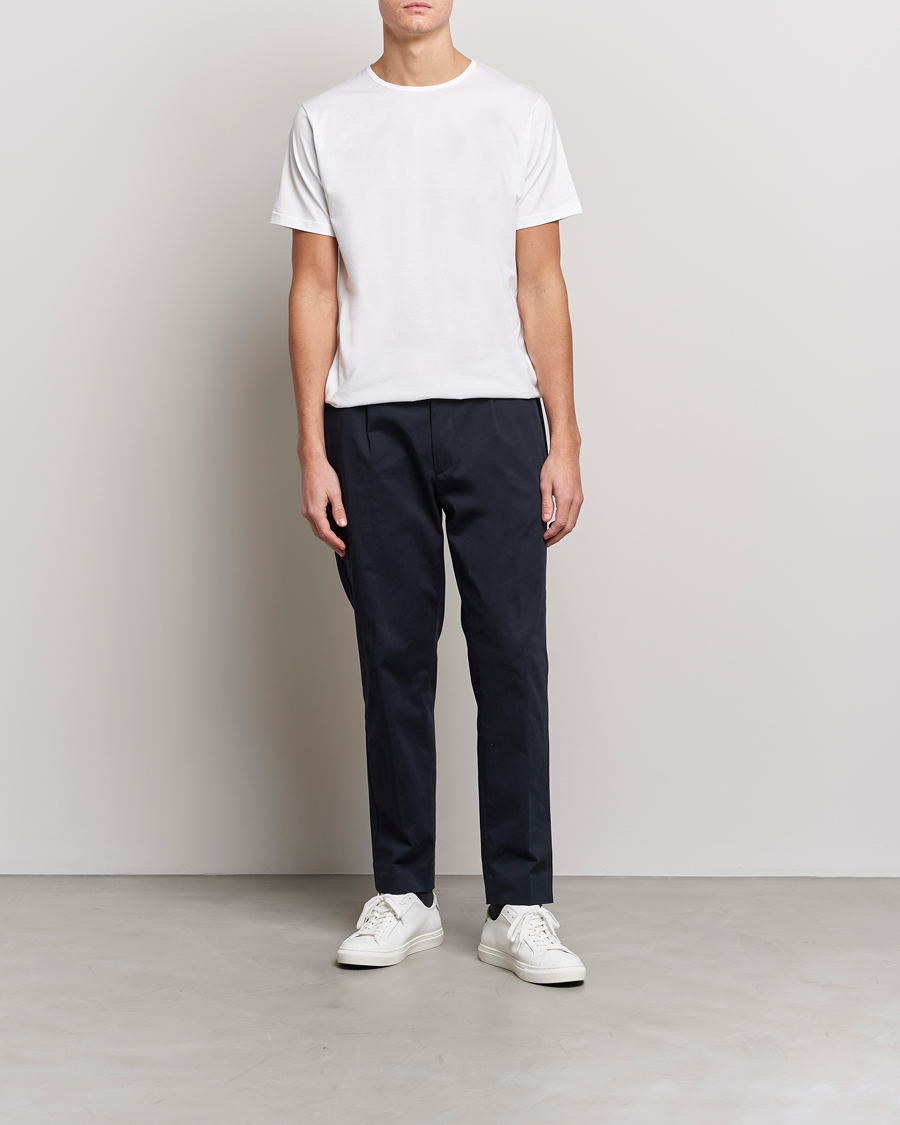 Men | T-Shirts | Sunspel | Superfine Cotton Crew Neck T-Shirt White