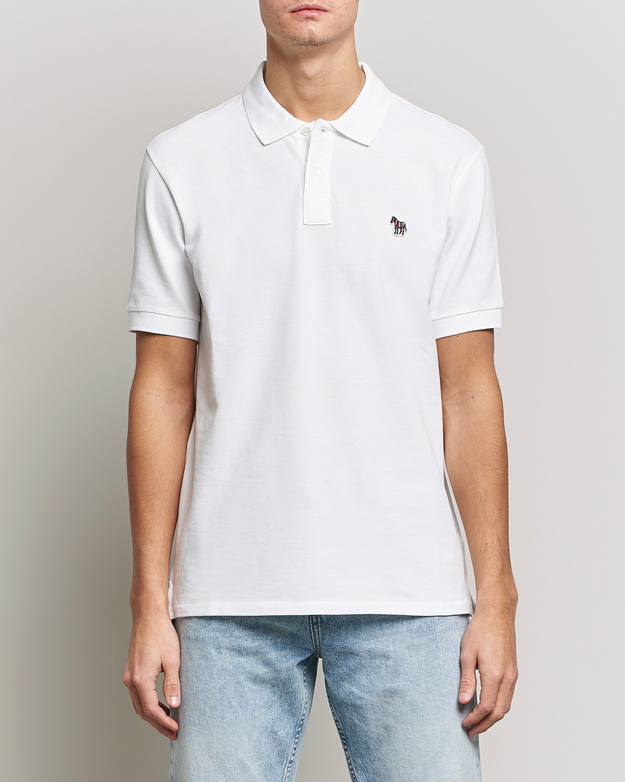 Men | Polo Shirts | PS Paul Smith | Regular Fit Zebra Polo White