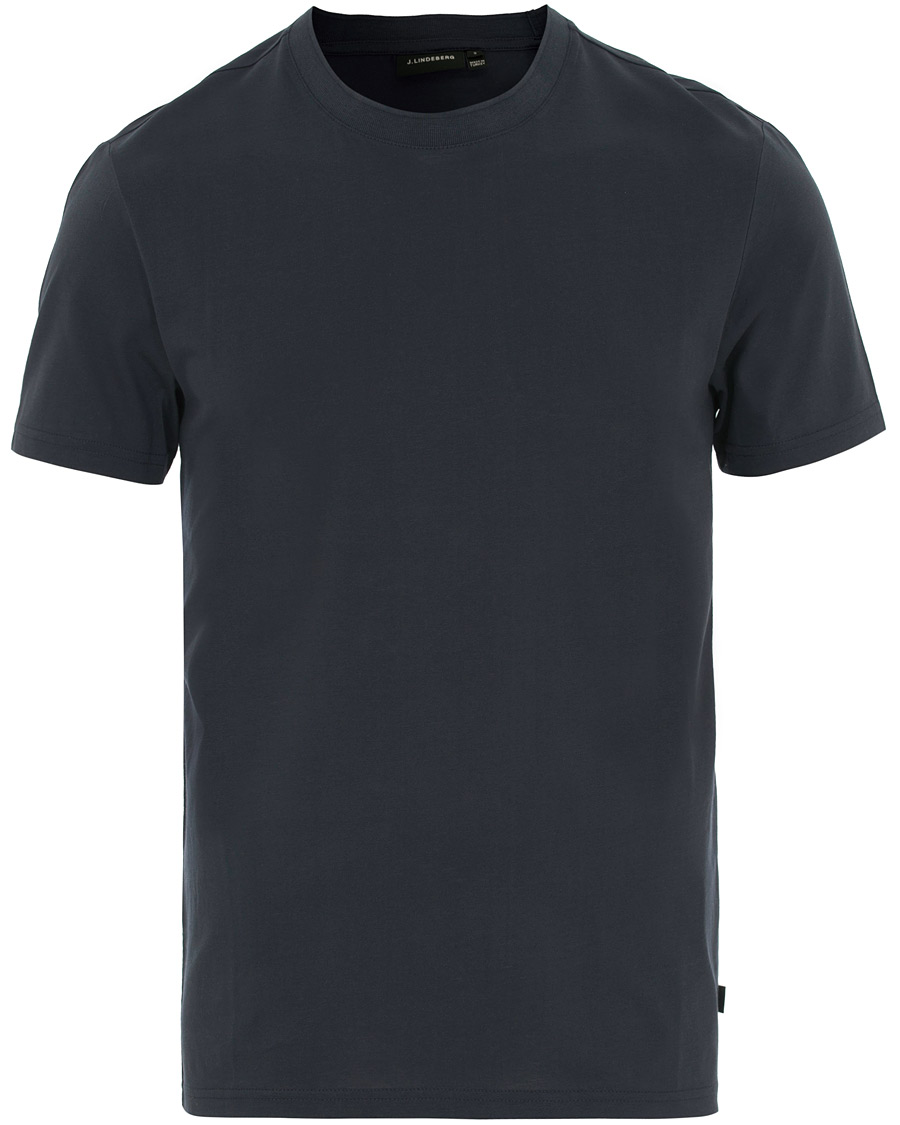 Men | T-Shirts | J.Lindeberg | Silo Fine Cotton Crew Neck Tee Navy