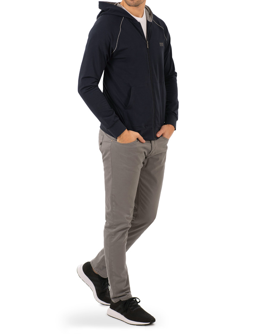 Men | Sweaters & Knitwear | BOSS BLACK | BOSS Loungewear Full Zip Hoodie Navy