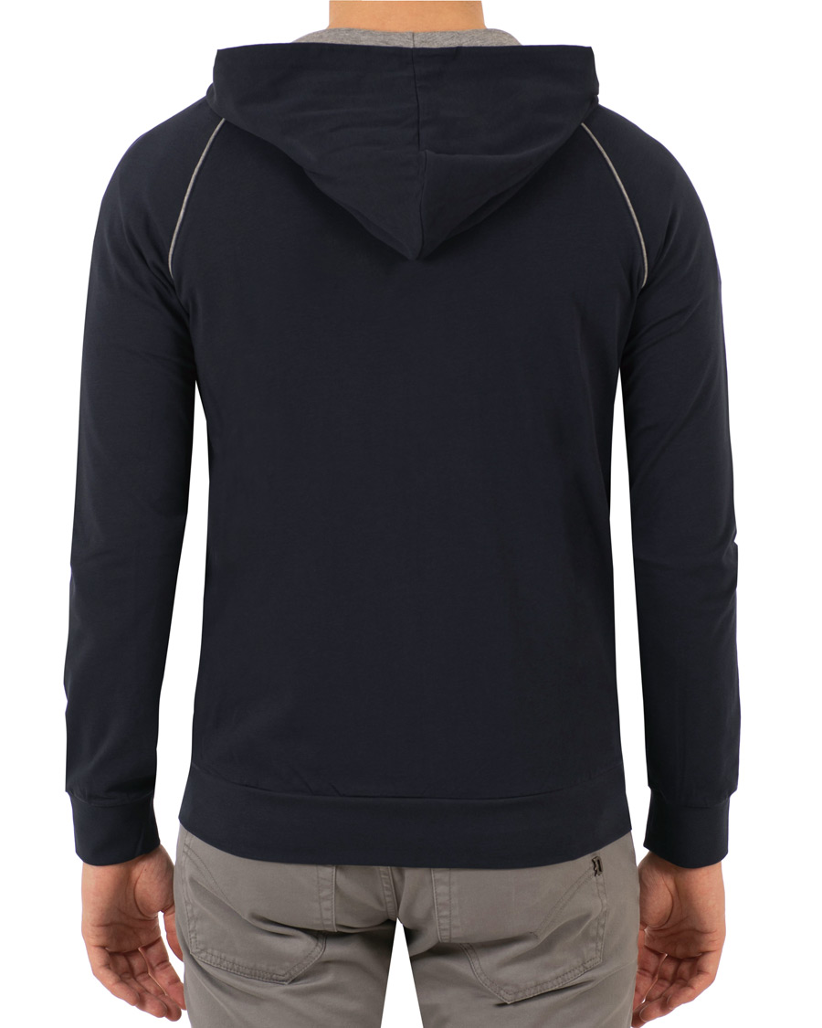 Men | Sweaters & Knitwear | BOSS BLACK | BOSS Loungewear Full Zip Hoodie Navy