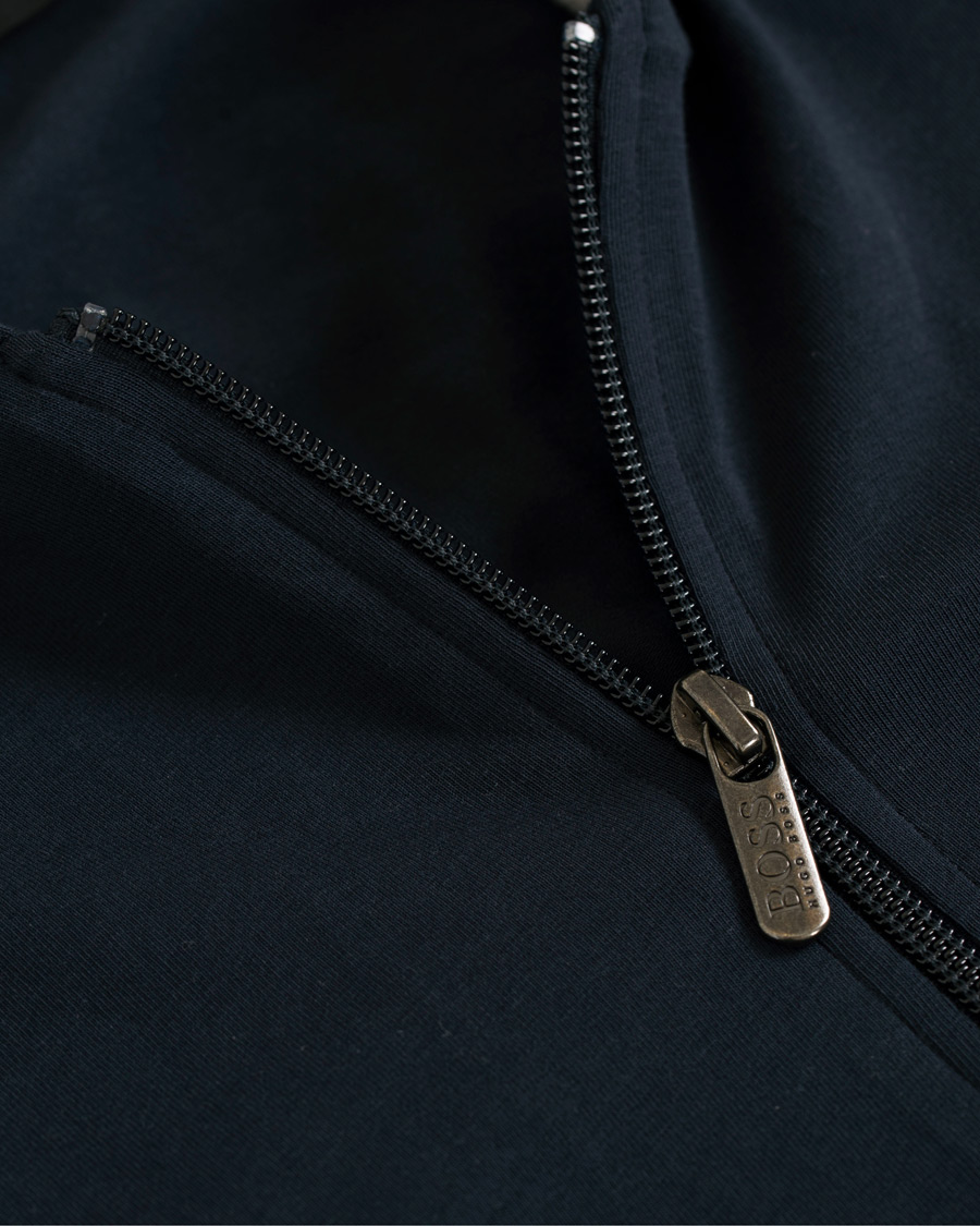 Men | Sweaters & Knitwear | BOSS BLACK | BOSS Loungewear Full Zip Hoodie Navy