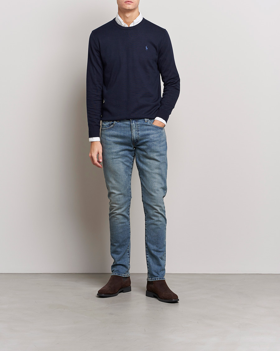 Men | Sweaters & Knitwear | Polo Ralph Lauren | Pima Cotton Crew Neck Pullover Hunter Navy