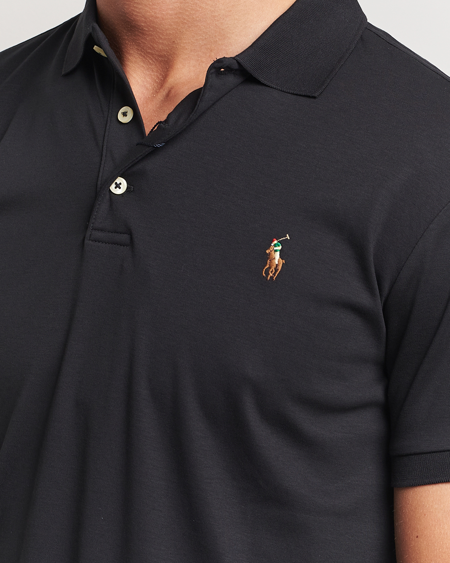Men | Polo Shirts | Polo Ralph Lauren | Slim Fit Pima Cotton Polo Polo Black
