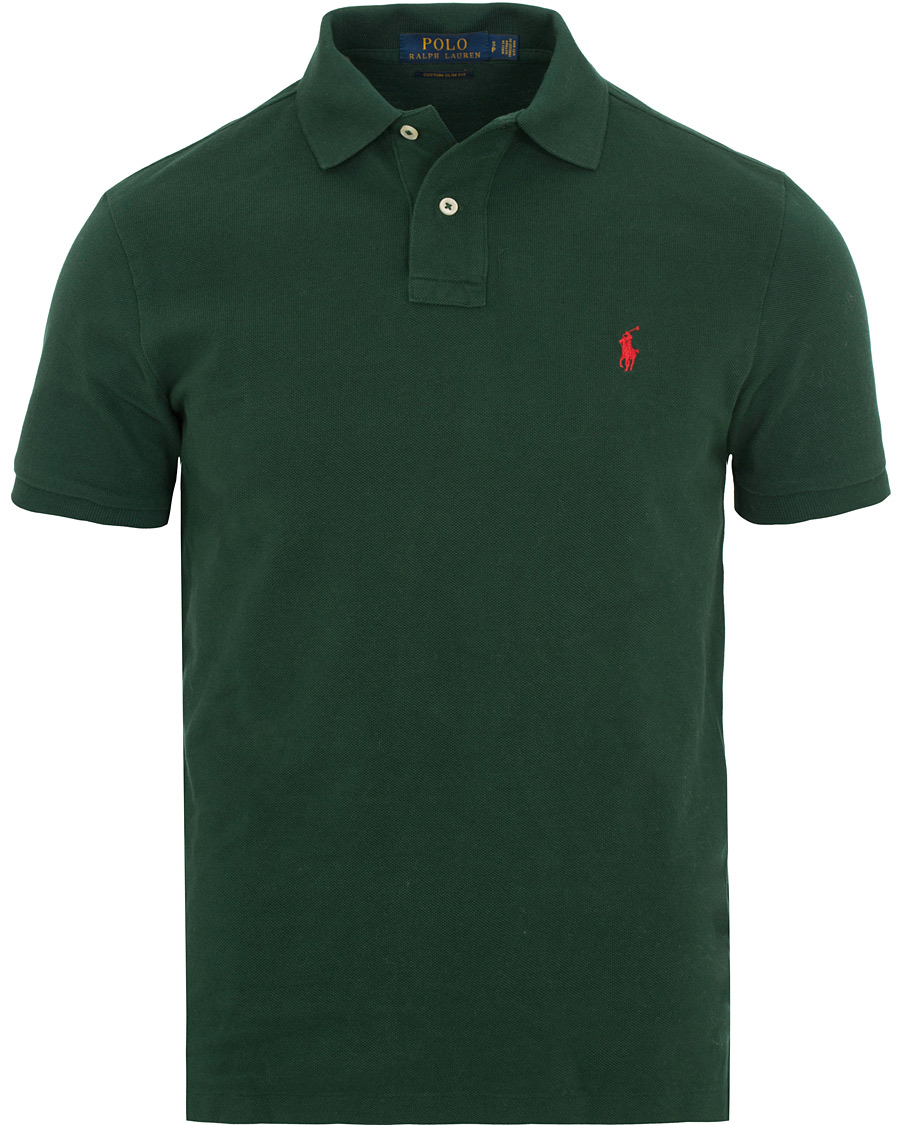 Men | Polo Shirts | Polo Ralph Lauren | Custom Slim Fit Polo College Green