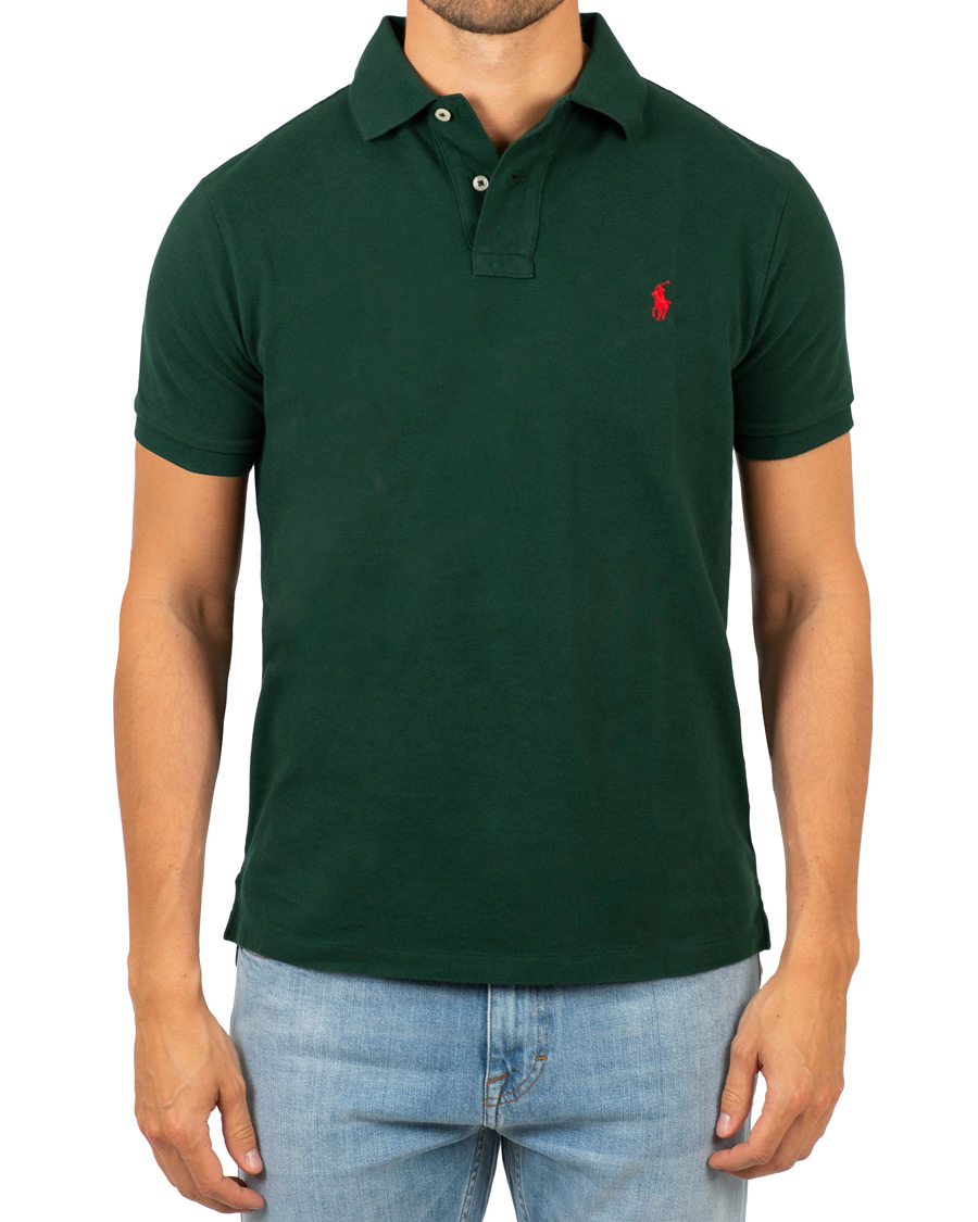 Men | Polo Shirts | Polo Ralph Lauren | Custom Slim Fit Polo College Green
