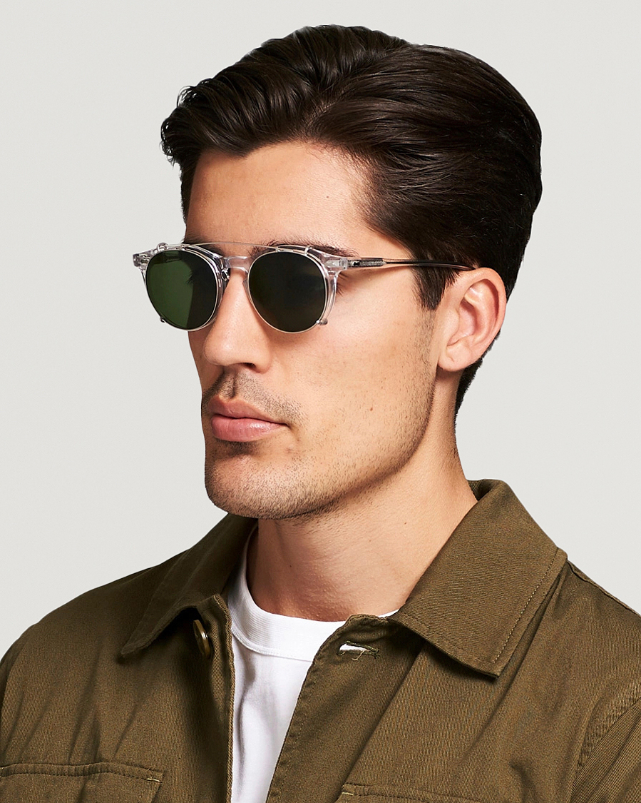 Men | Sunglasses | TBD Eyewear | Pleat Clip On Sunglasses Transparent