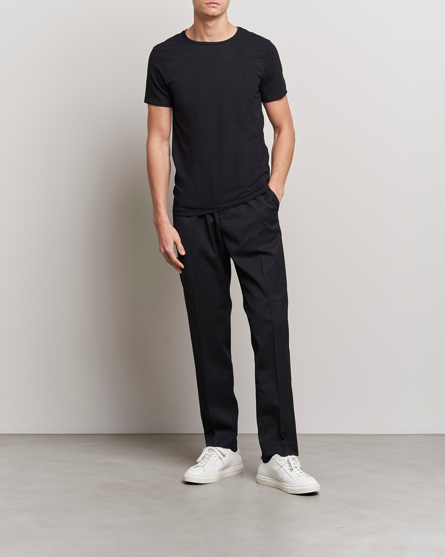 Men | T-Shirts | Bread & Boxers | 2-Pack Crew Neck Tee Black