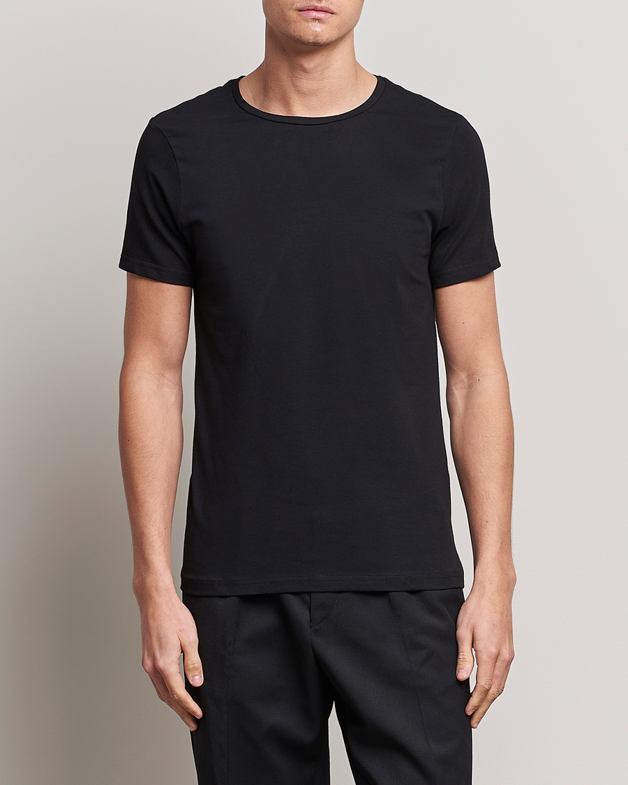 Men | T-Shirts | Bread & Boxers | 2-Pack Crew Neck Tee Black