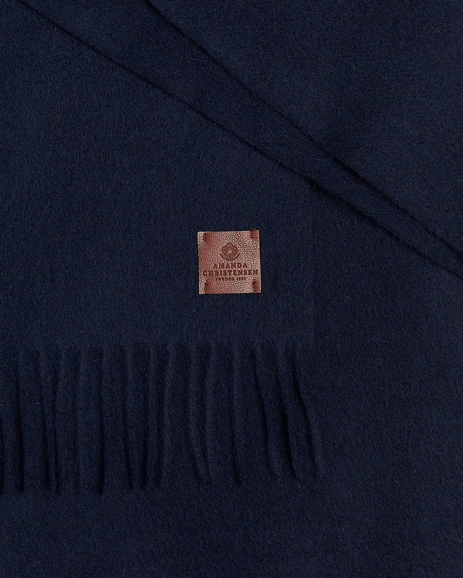 Men | Amanda Christensen Merino Wool Scarf Navy | Amanda Christensen | Merino Wool Scarf Navy