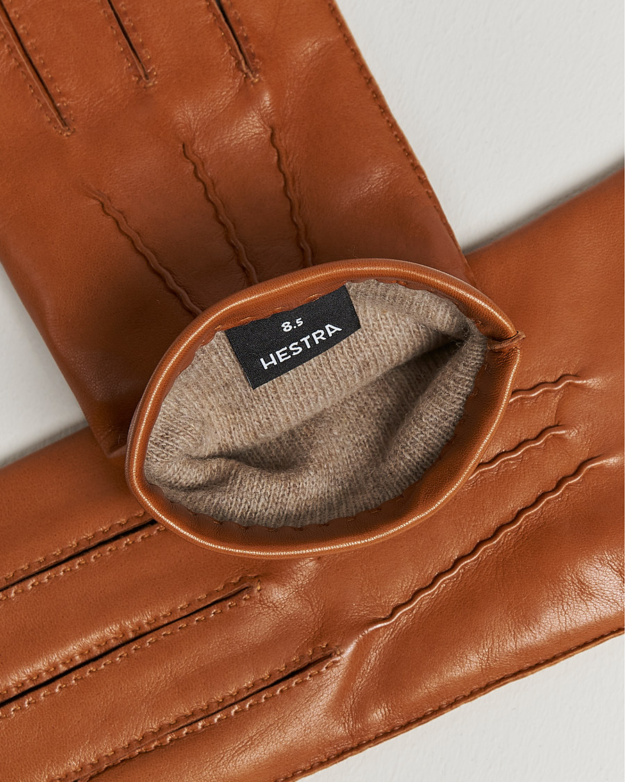 Men | Gloves | Hestra | Edward Wool Lined Glove Cognac