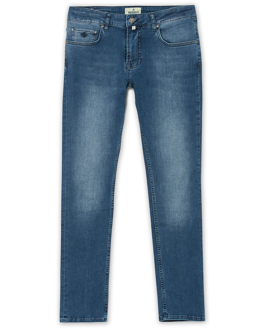 Men | Jeans | Morris | Steve Satin Stretch Jeans Blue