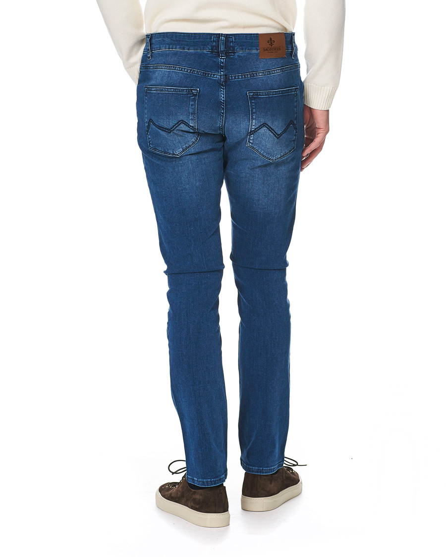 Men | Jeans | Morris | Steve Satin Stretch Jeans Blue