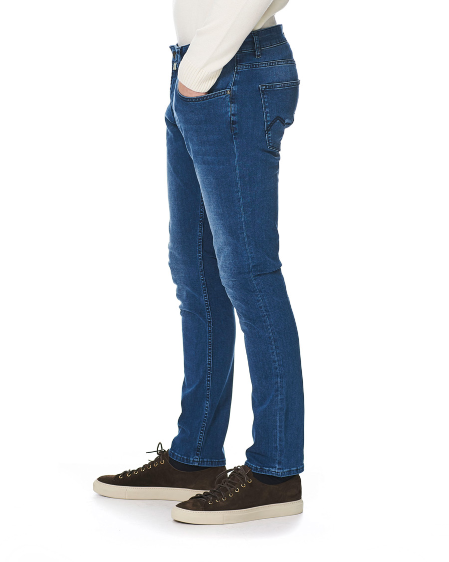 Men | Jeans | Morris | Steve Satin Stretch Jeans Blue