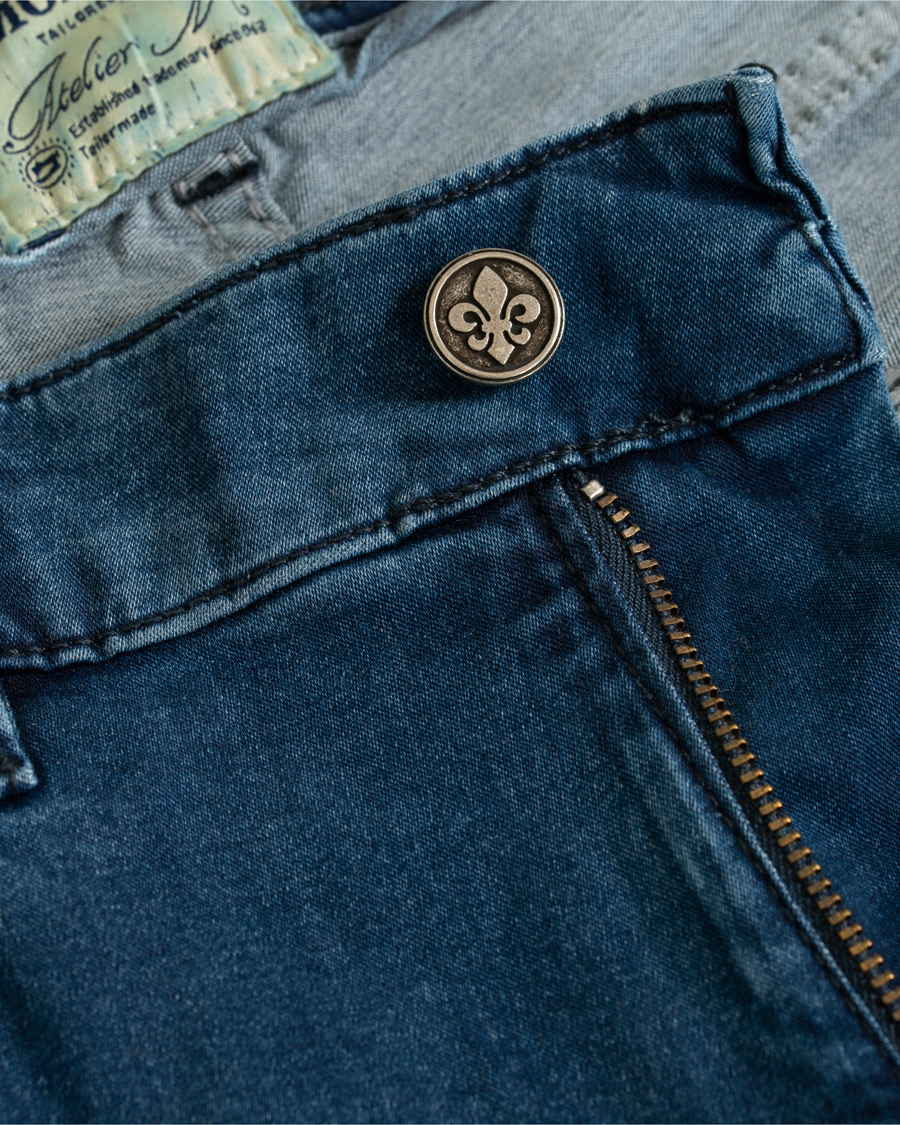Men | Jeans | Morris | Steve Satin Stretch Jeans Blue