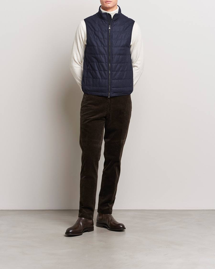 Men | Trousers | Oscar Jacobson | Denz Corduroy Trousers Dark Brown