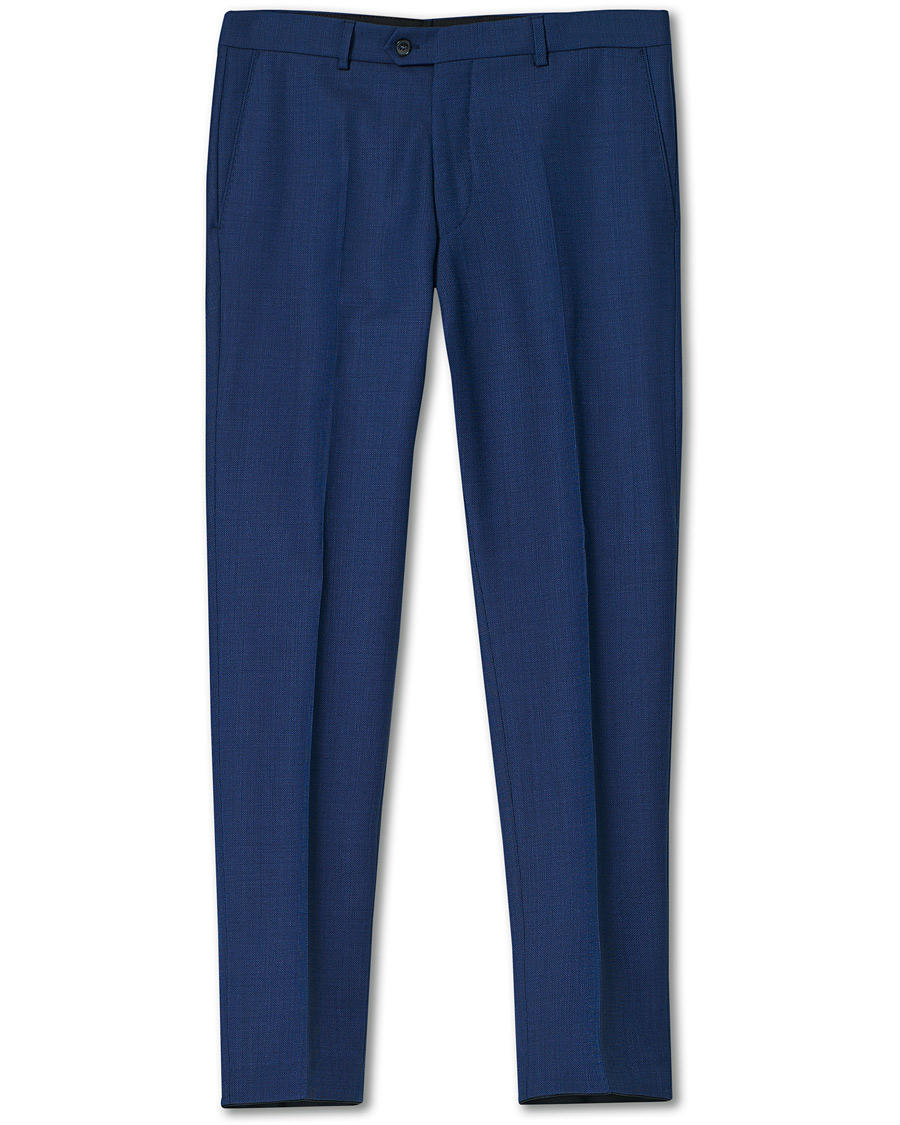 Men | Trousers | Oscar Jacobson | Denz Wool Trousers Blue