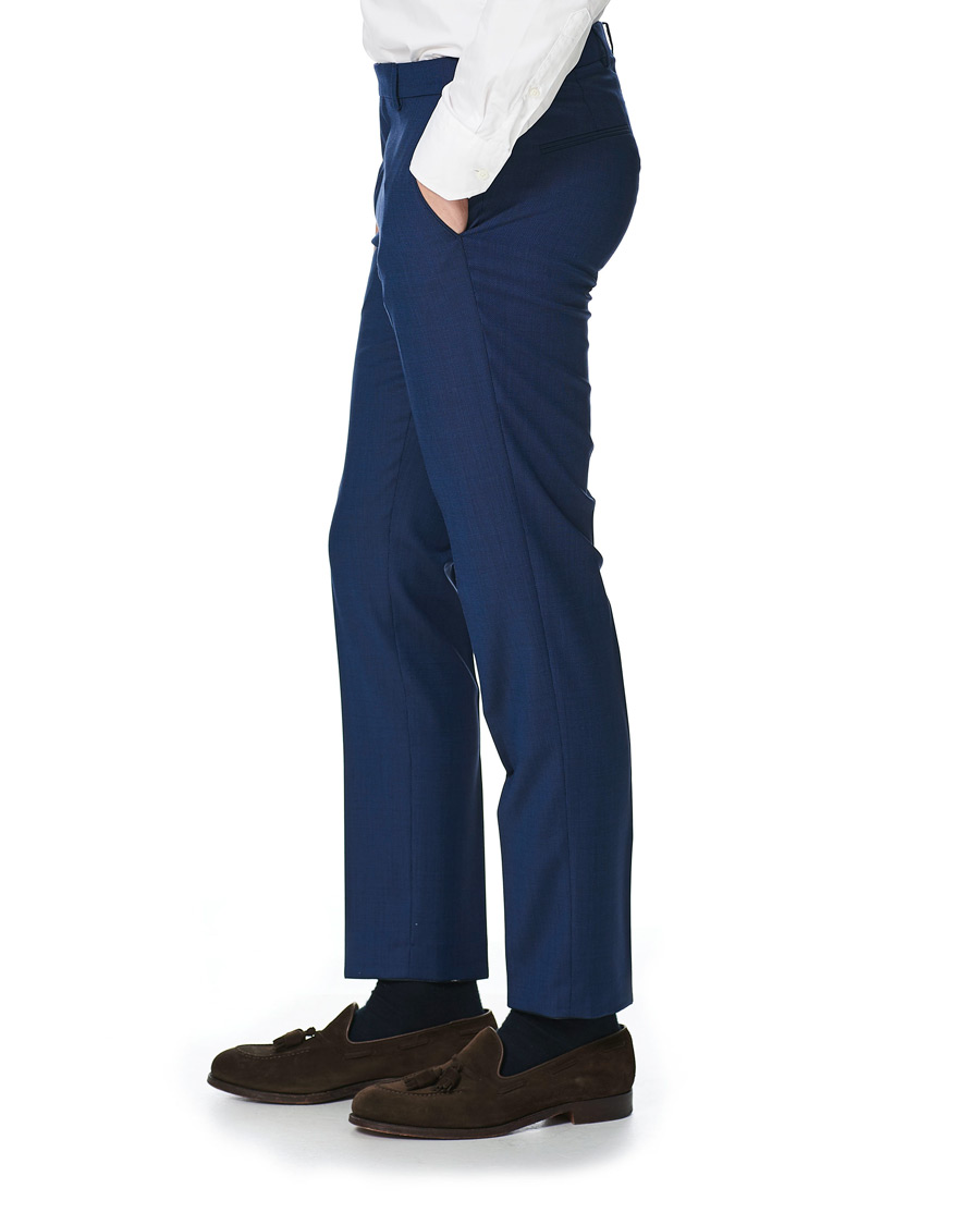 Men | Trousers | Oscar Jacobson | Denz Wool Trousers Blue