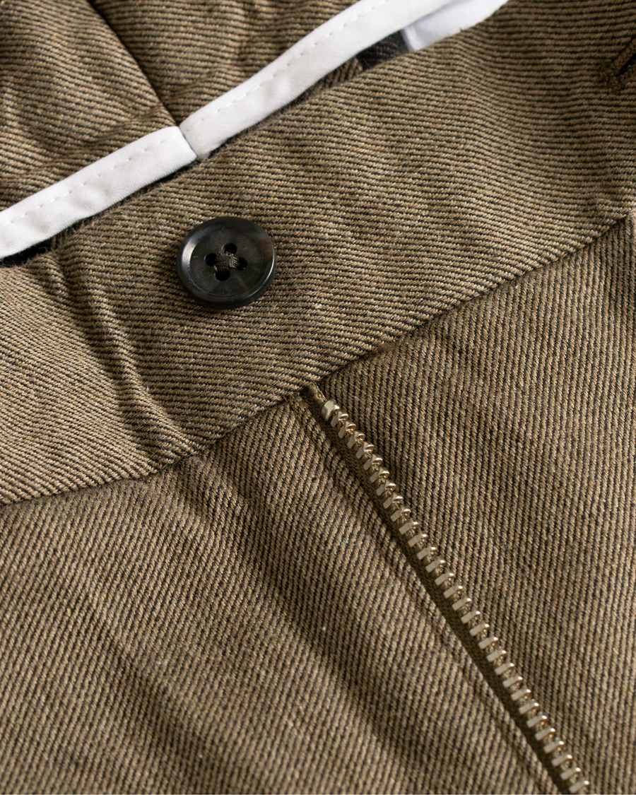 Men | Trousers | J.Lindeberg | Chaze Flannel Twill Trousers Olive