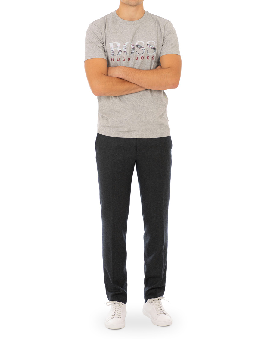 Men | Trousers | BOSS BLACK | BOSS Gains Washable Stretch Flannel Trousers Open Grey