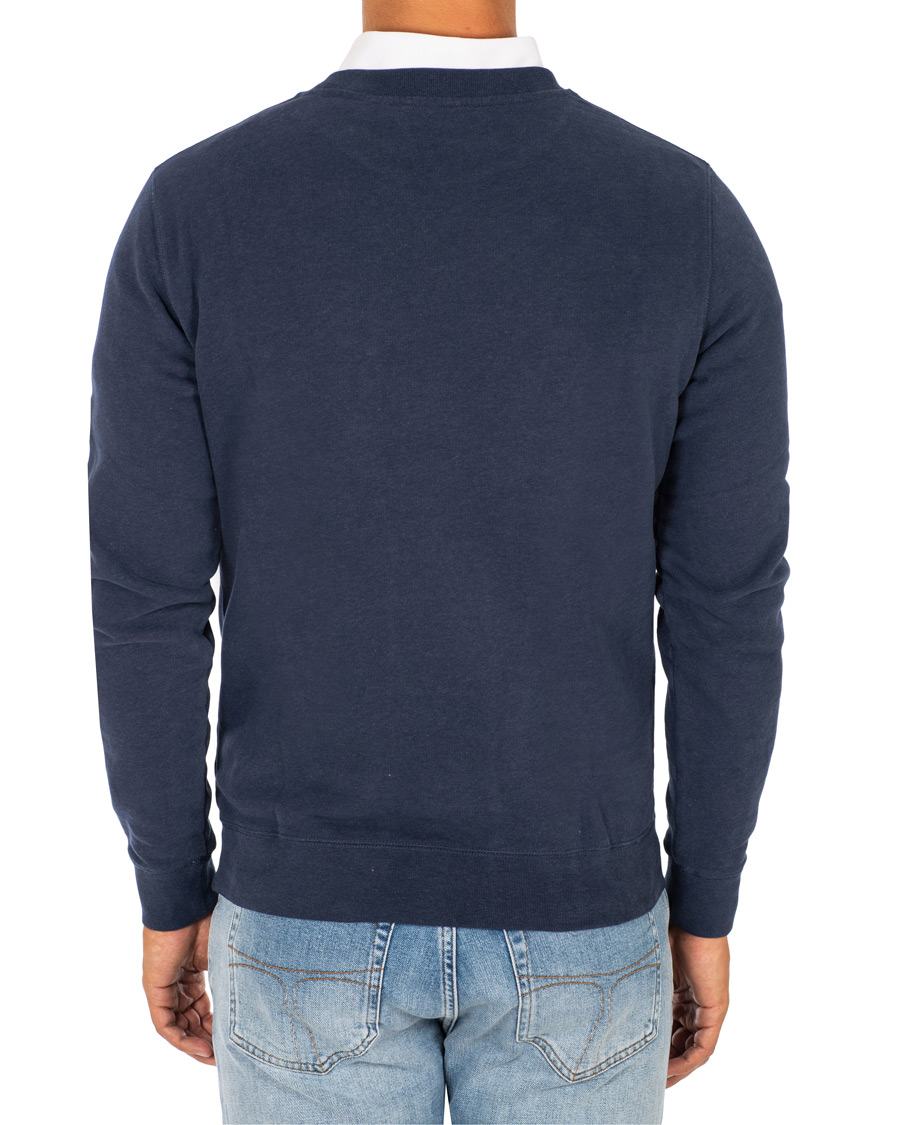 Men | Sweaters & Knitwear | Sunspel | Loopback Sweatshirt Navy Melange